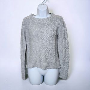 Hinge Gray Cable Knit Sweater